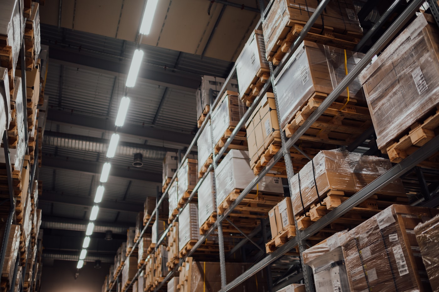 Warehouse cargo ready for freight forwarding